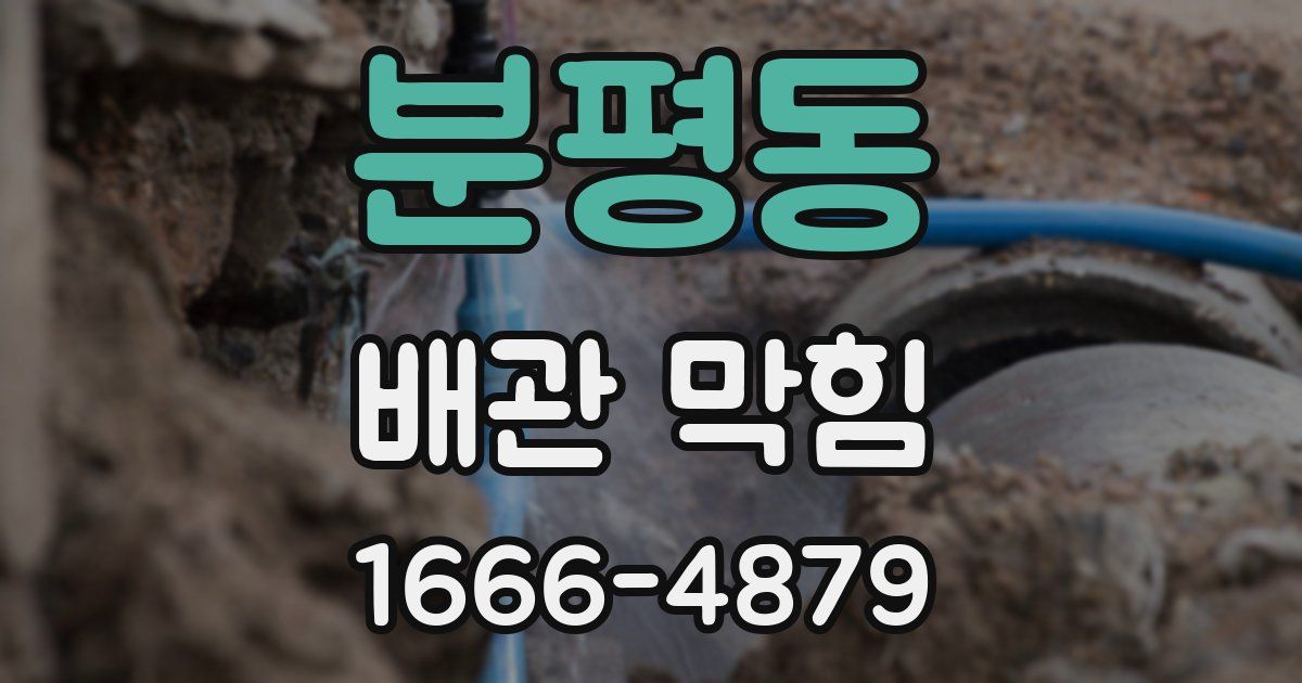 분평동 배관 막힘