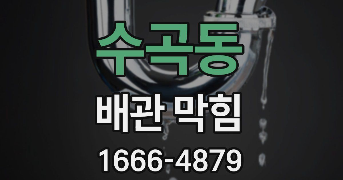 수곡동 배관 막힘