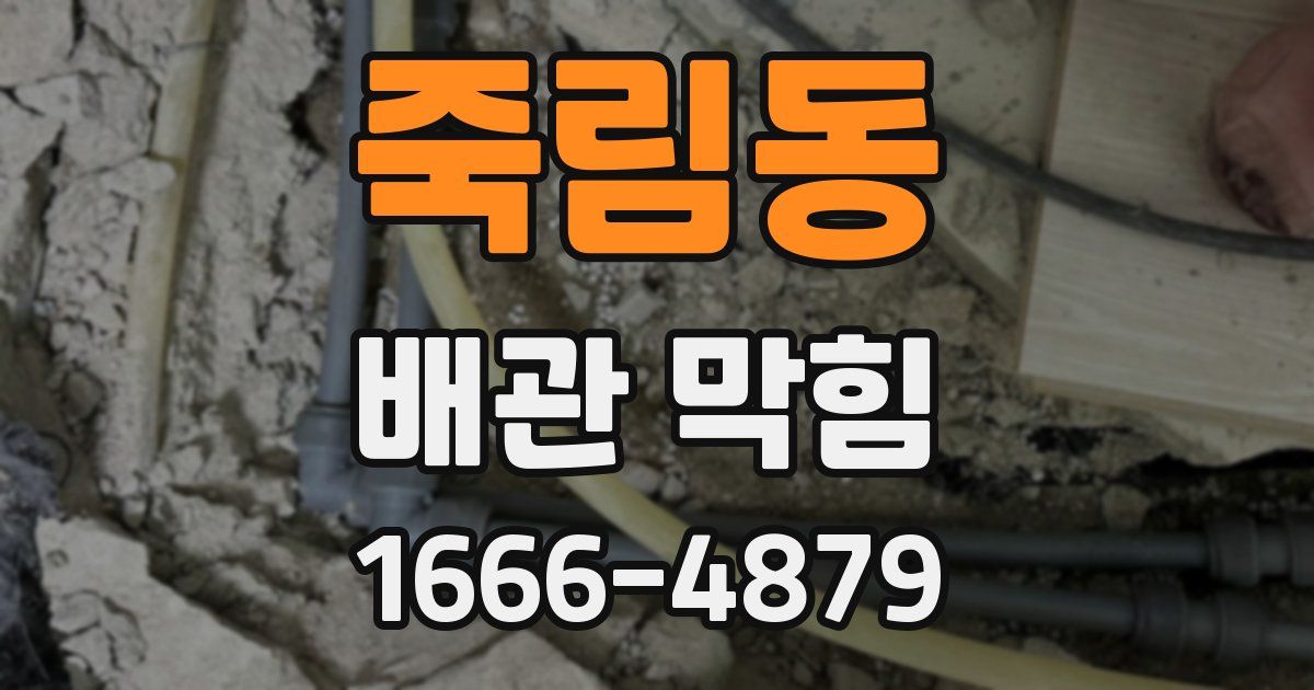 죽림동 배관 막힘