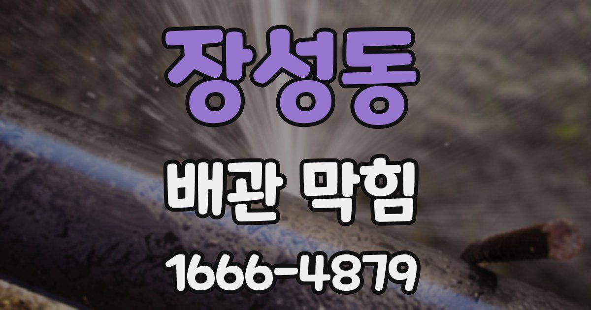장성동 배관 막힘