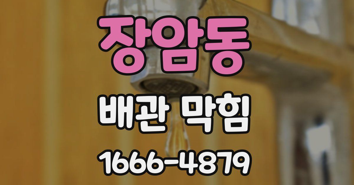 장암동 배관 막힘
