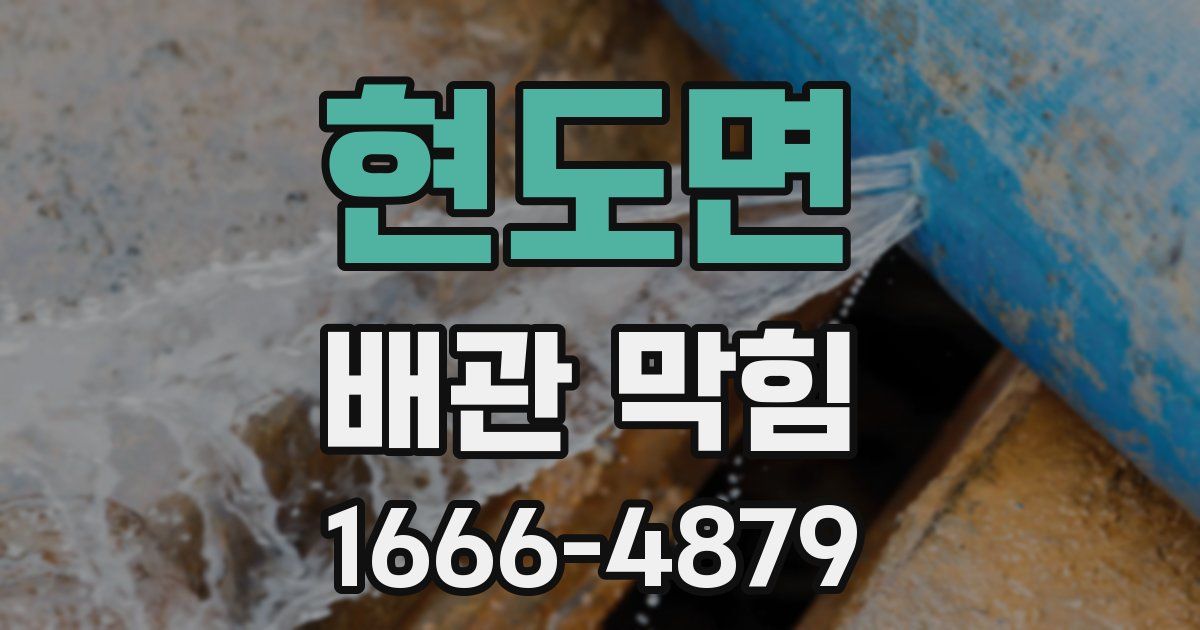 현도면 배관 막힘