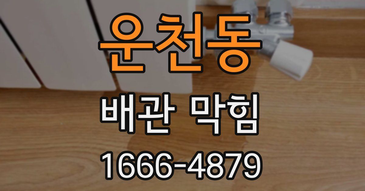 운천동 배관 막힘
