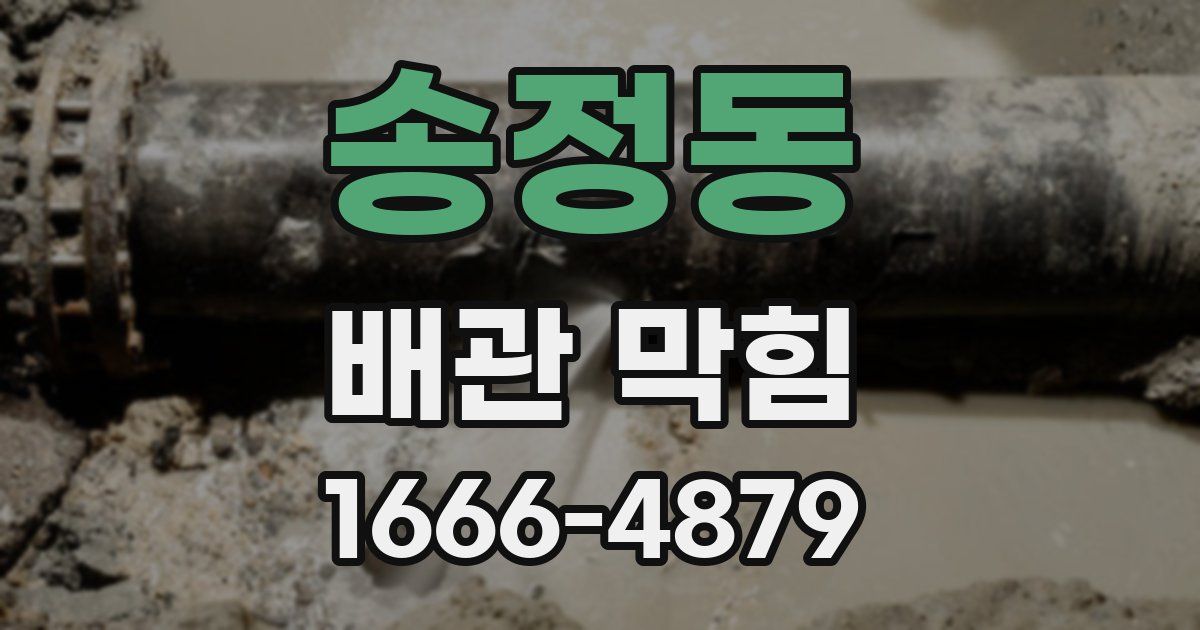 송정동 배관 막힘