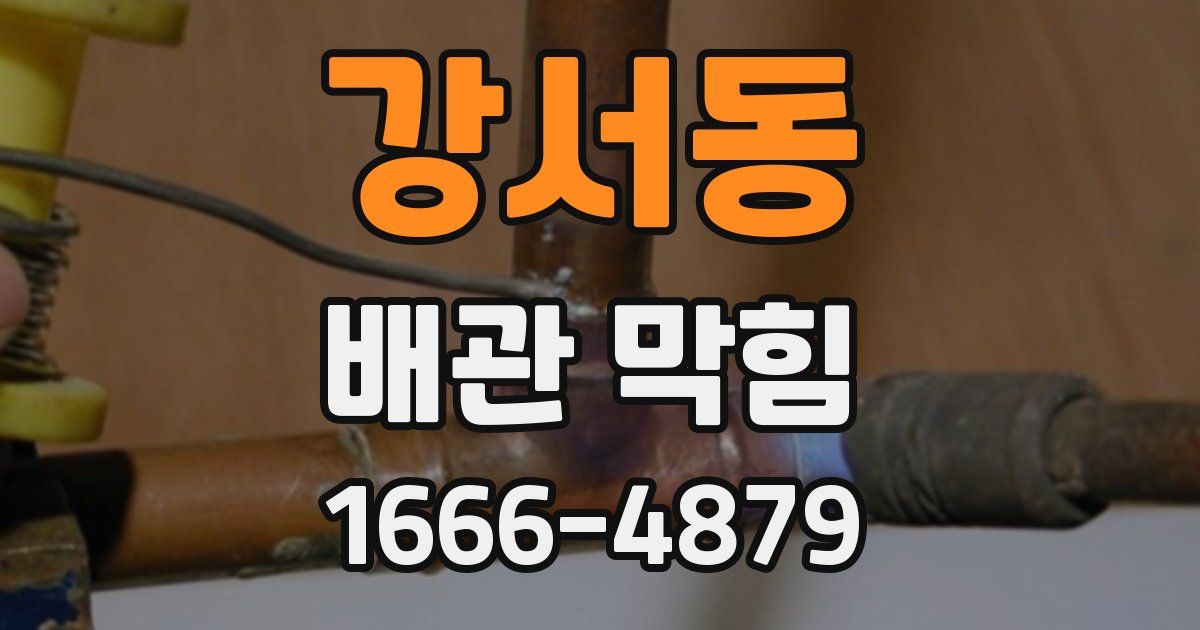 강서동 배관 막힘