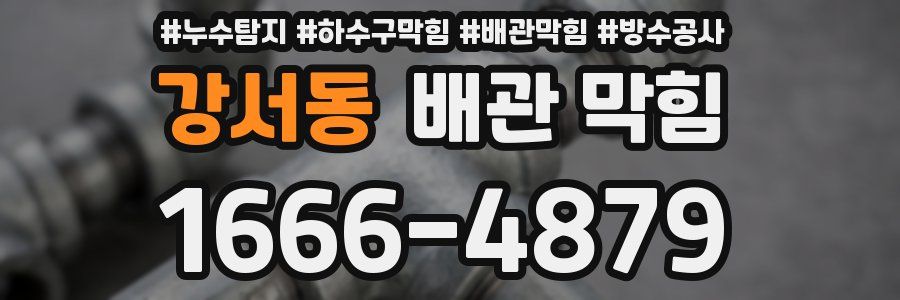 강서동 배관 막힘