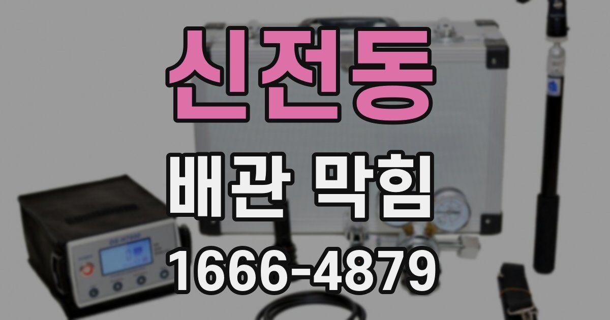 신전동 배관 막힘