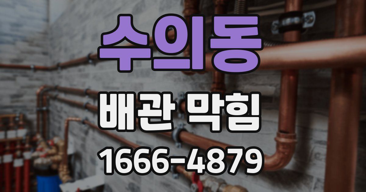 수의동 배관 막힘