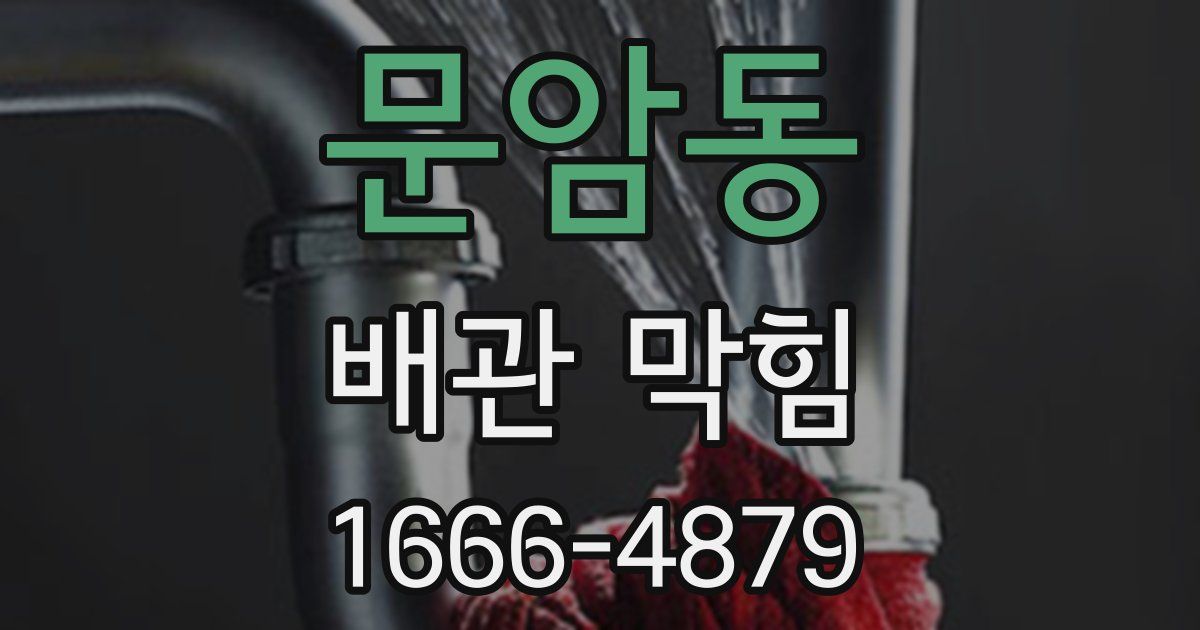 문암동 배관 막힘