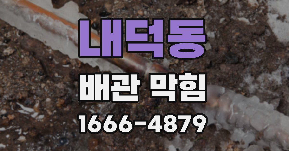 내덕동 배관 막힘