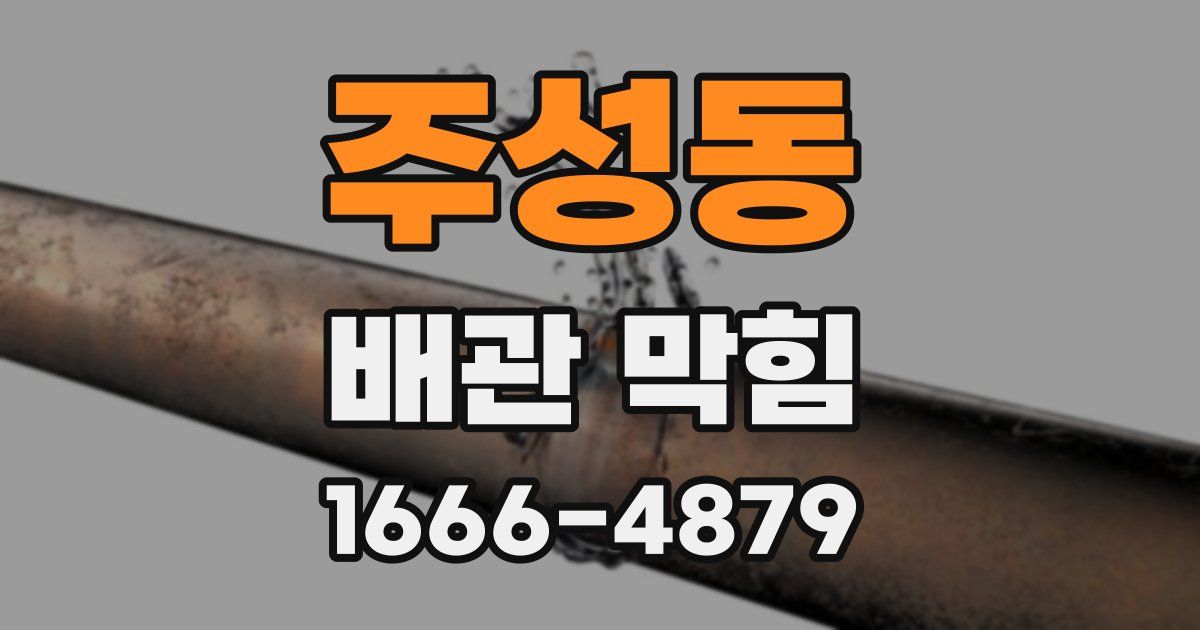 주성동 배관 막힘