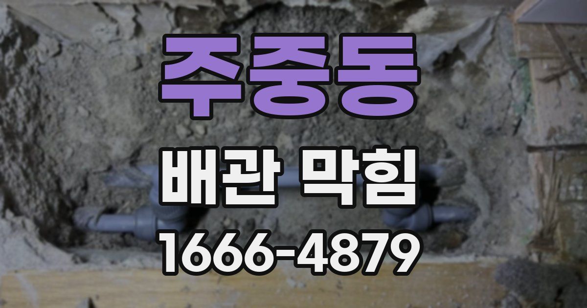 주중동 배관 막힘