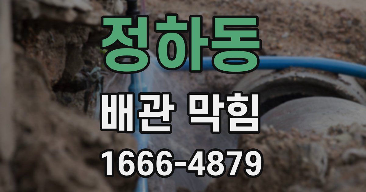정하동 배관 막힘