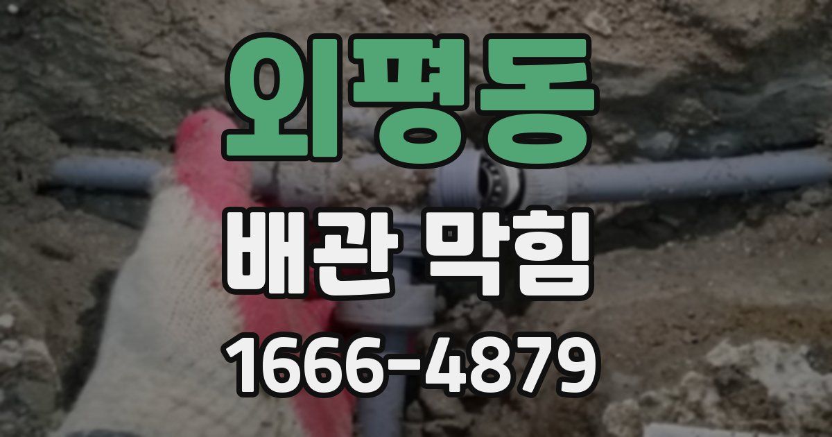 외평동 배관 막힘