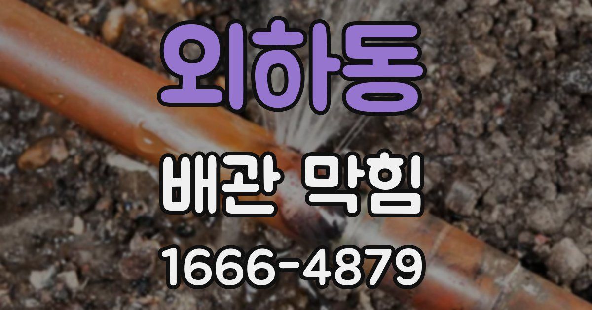 외하동 배관 막힘