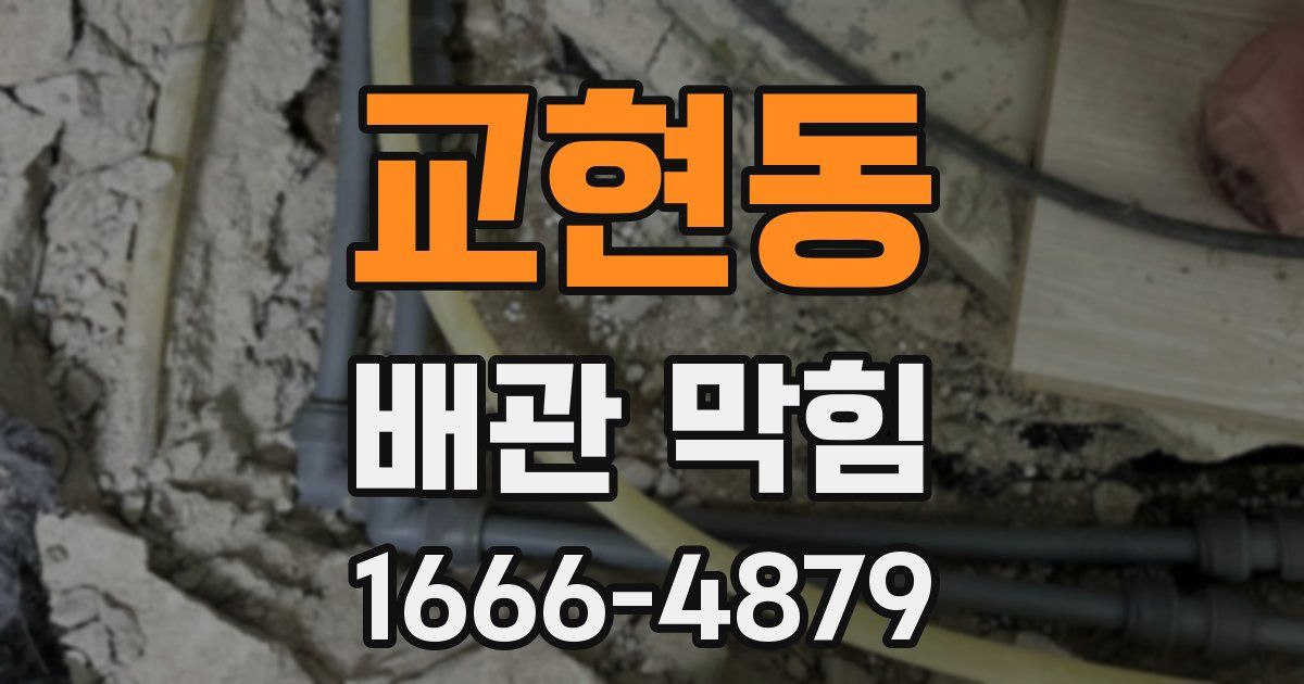 교현동 배관 막힘