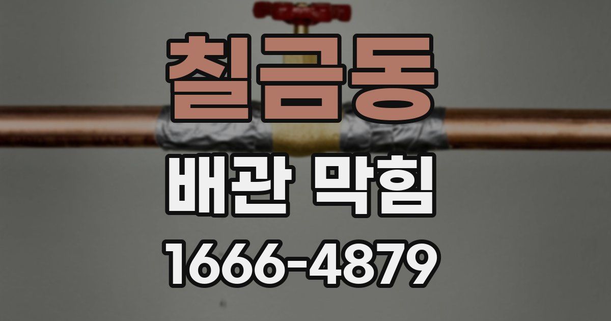 칠금동 배관 막힘