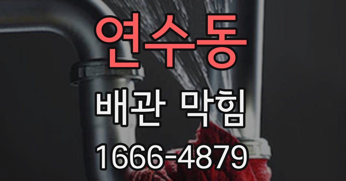 연수동 배관 막힘