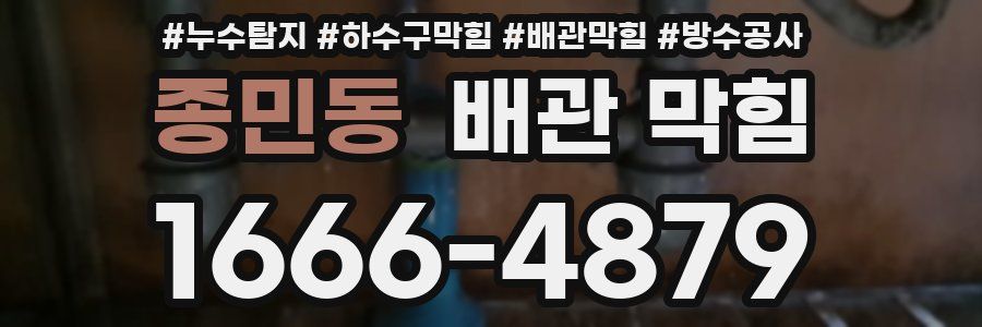 종민동 배관 막힘