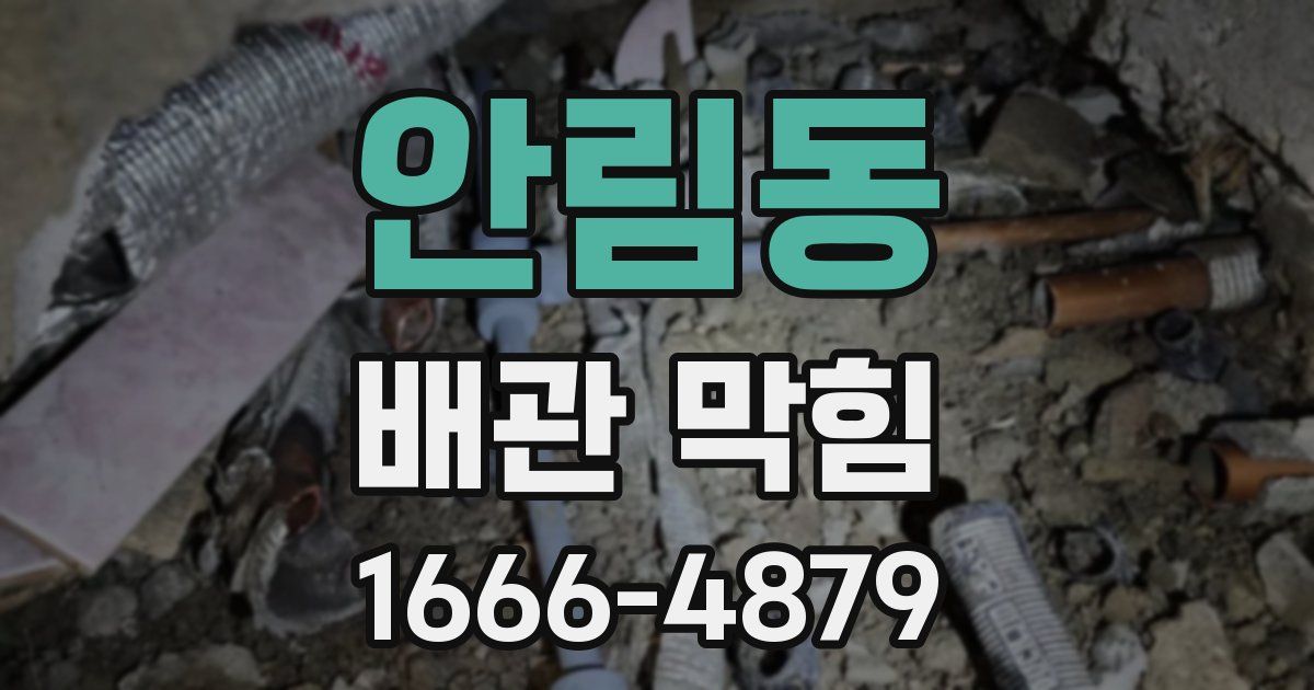 안림동 배관 막힘