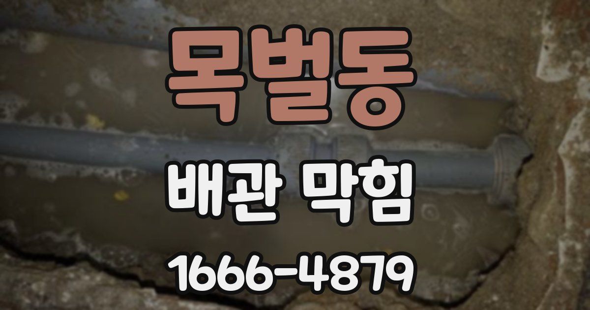 목벌동 배관 막힘