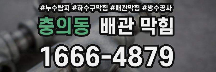 충의동 배관 막힘