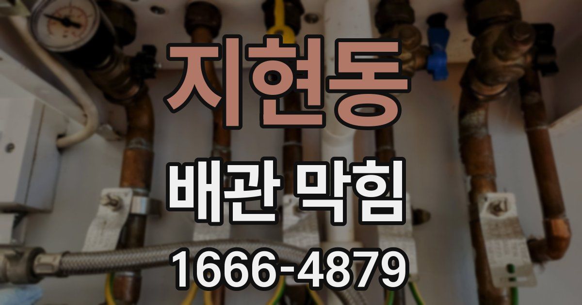지현동 배관 막힘