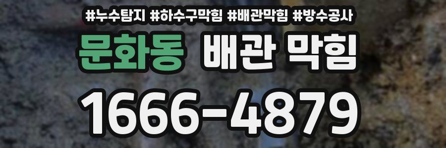 문화동 배관 막힘