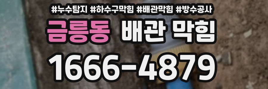 금릉동 배관 막힘