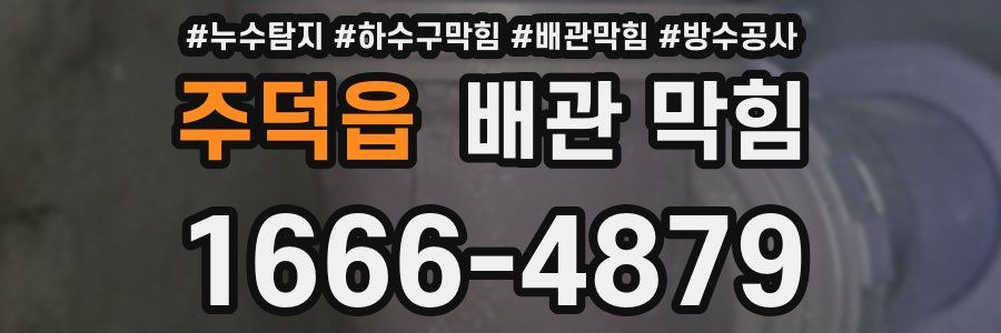 주덕읍 배관 막힘