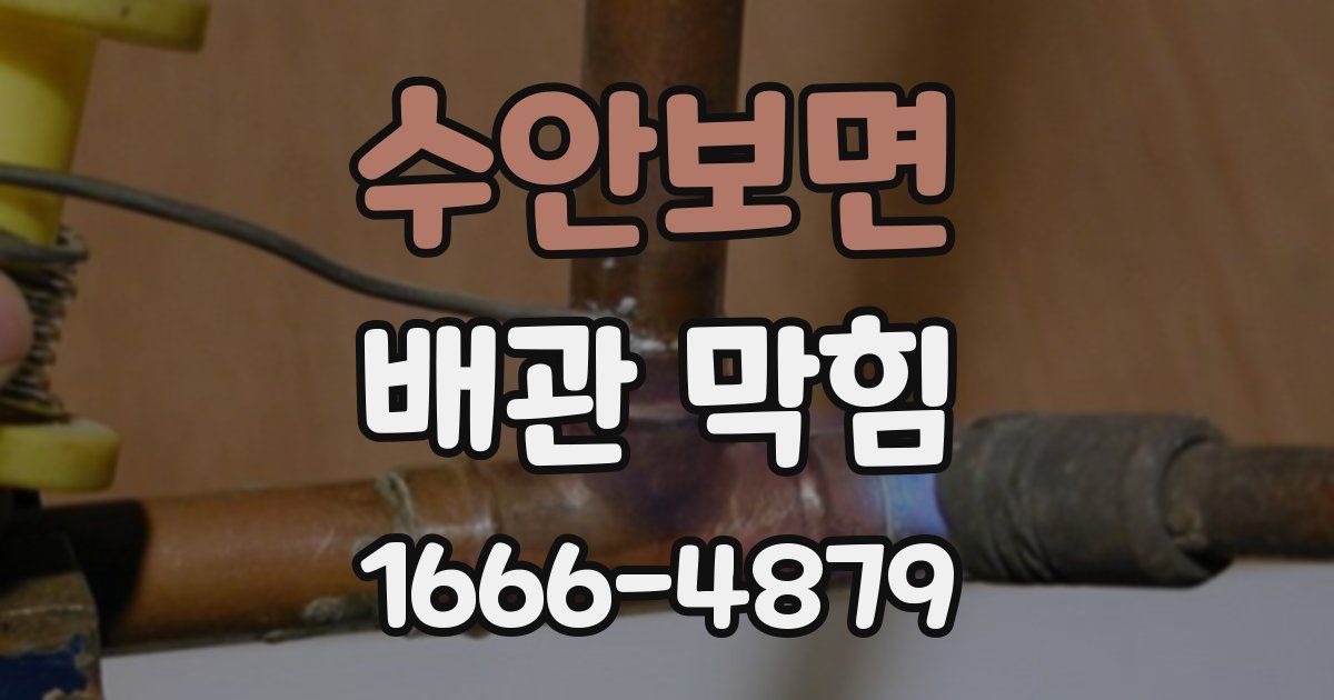 수안보면 배관 막힘