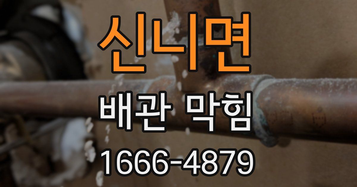 신니면 배관 막힘