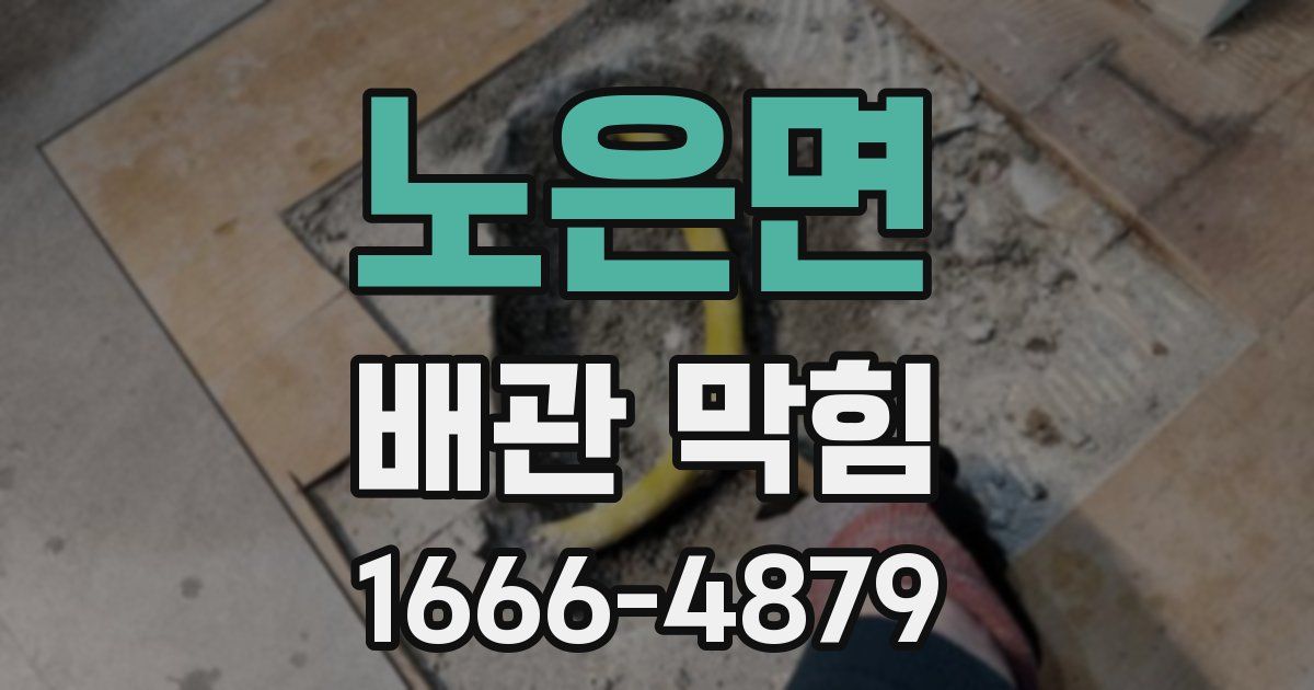 노은면 배관 막힘