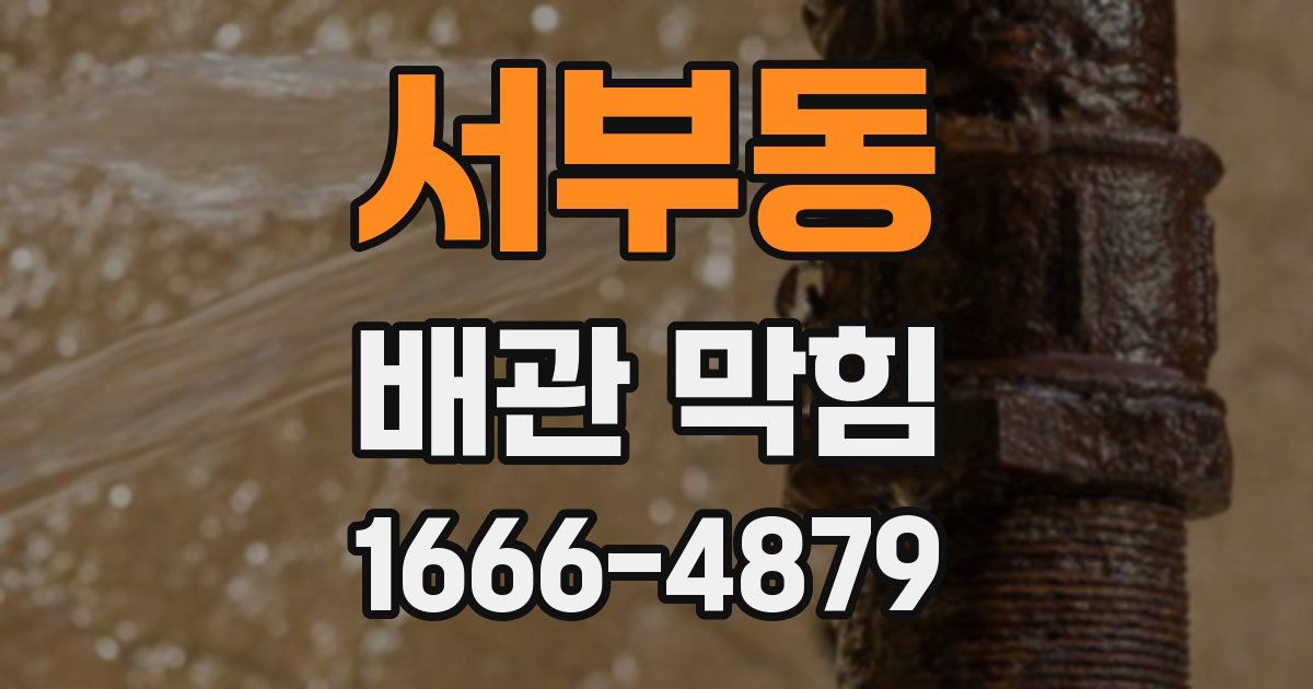 서부동 배관 막힘