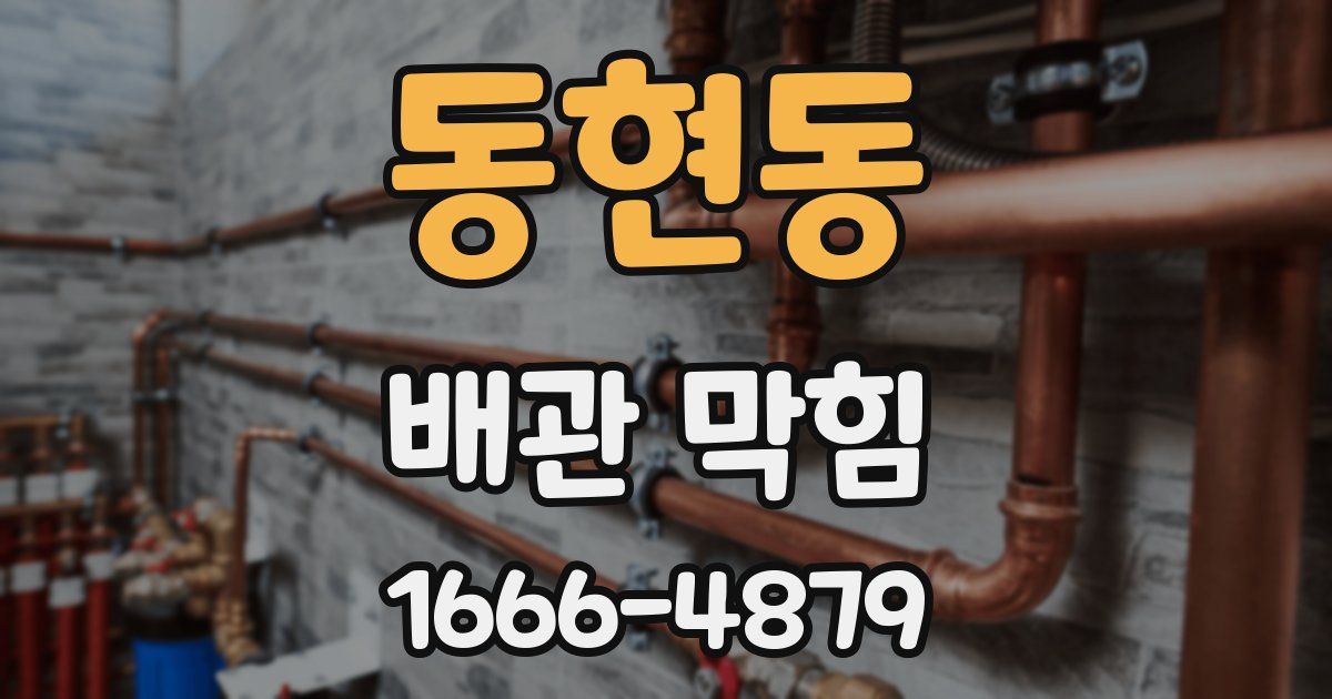 동현동 배관 막힘