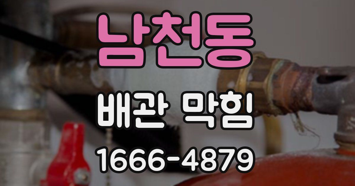 남천동 배관 막힘