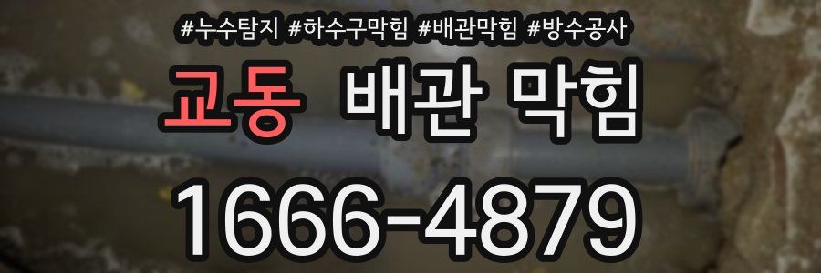 교동 배관 막힘