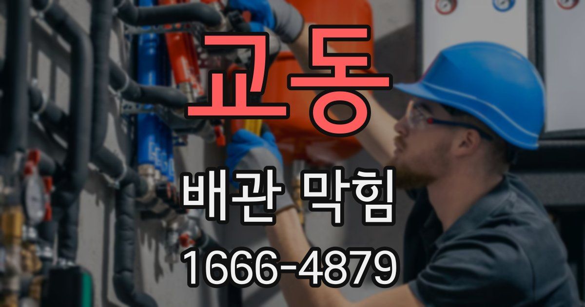 교동 배관 막힘