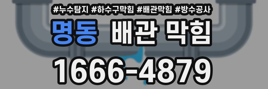 명동 배관 막힘