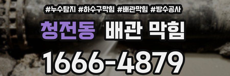 청전동 배관 막힘