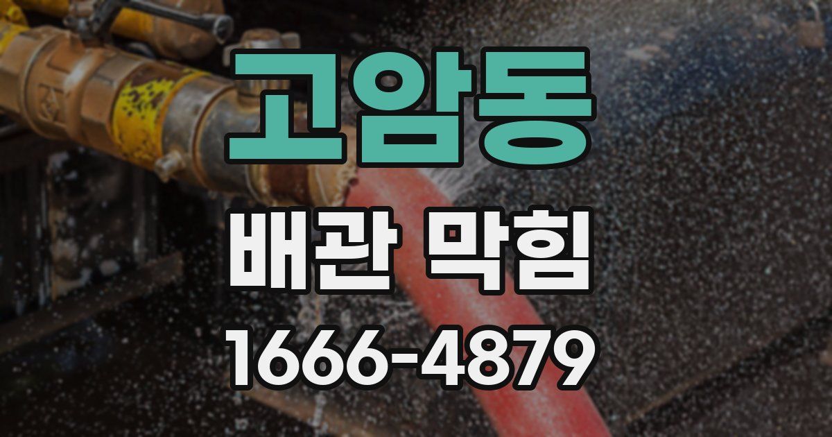 고암동 배관 막힘