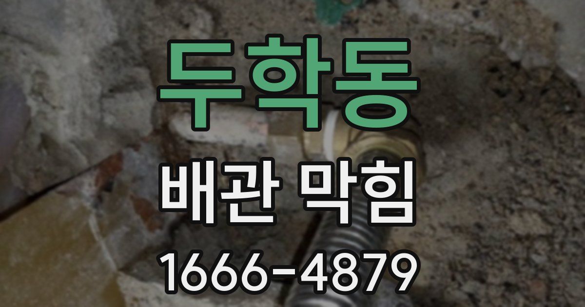 두학동 배관 막힘