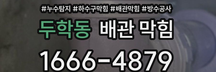 두학동 배관 막힘