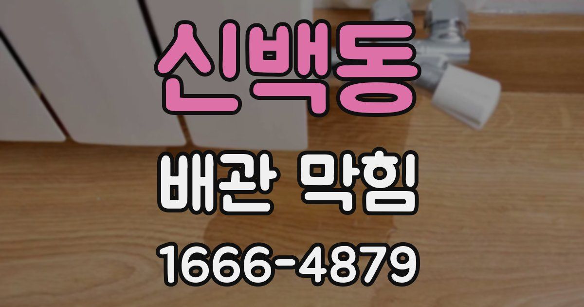신백동 배관 막힘