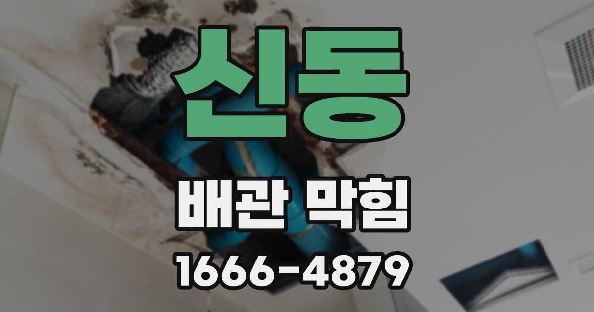 신동 배관 막힘