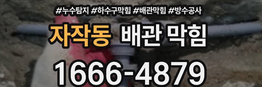 자작동 배관 막힘