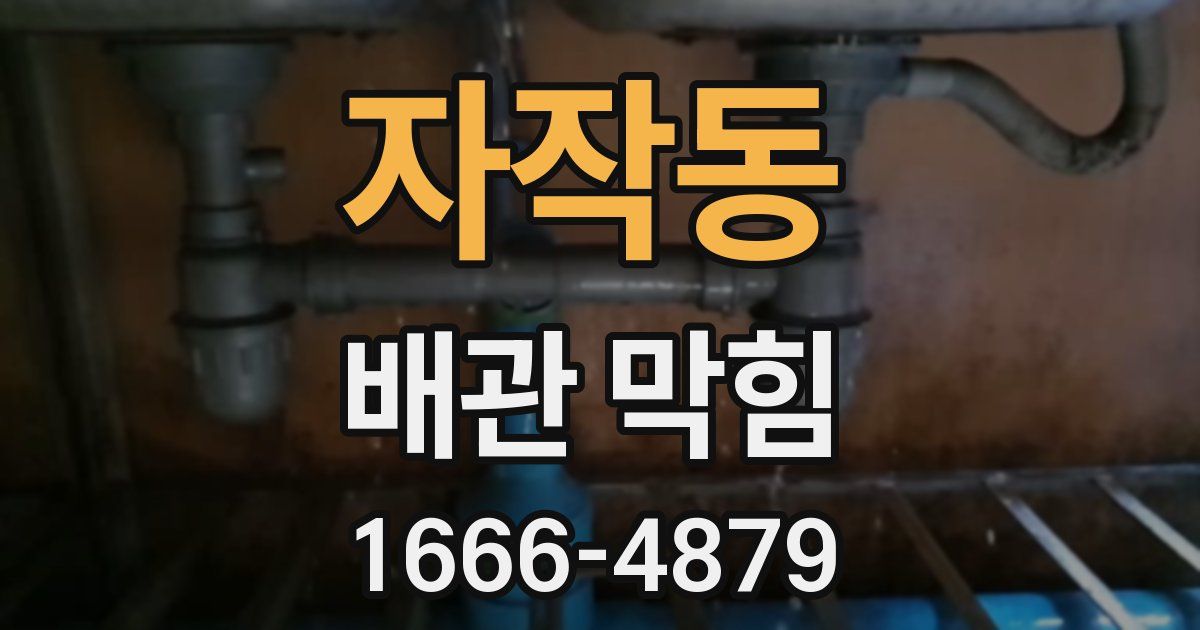 자작동 배관 막힘