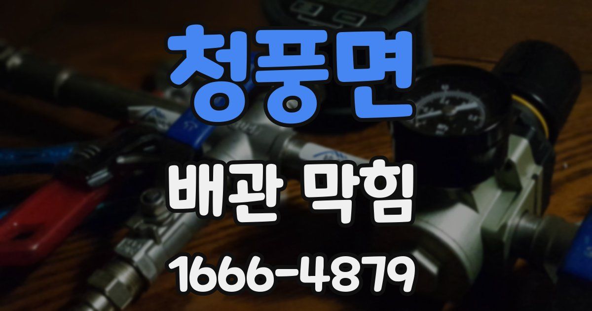청풍면 배관 막힘