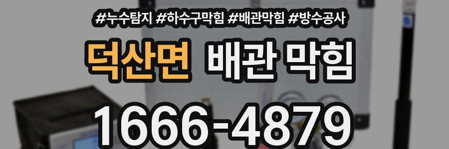 덕산면 배관 막힘