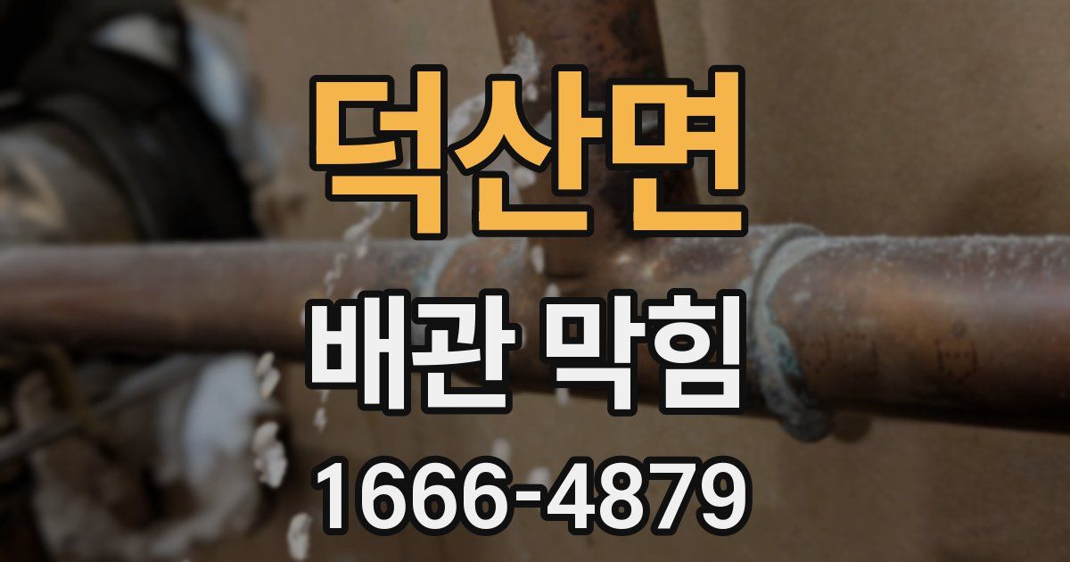 덕산면 배관 막힘